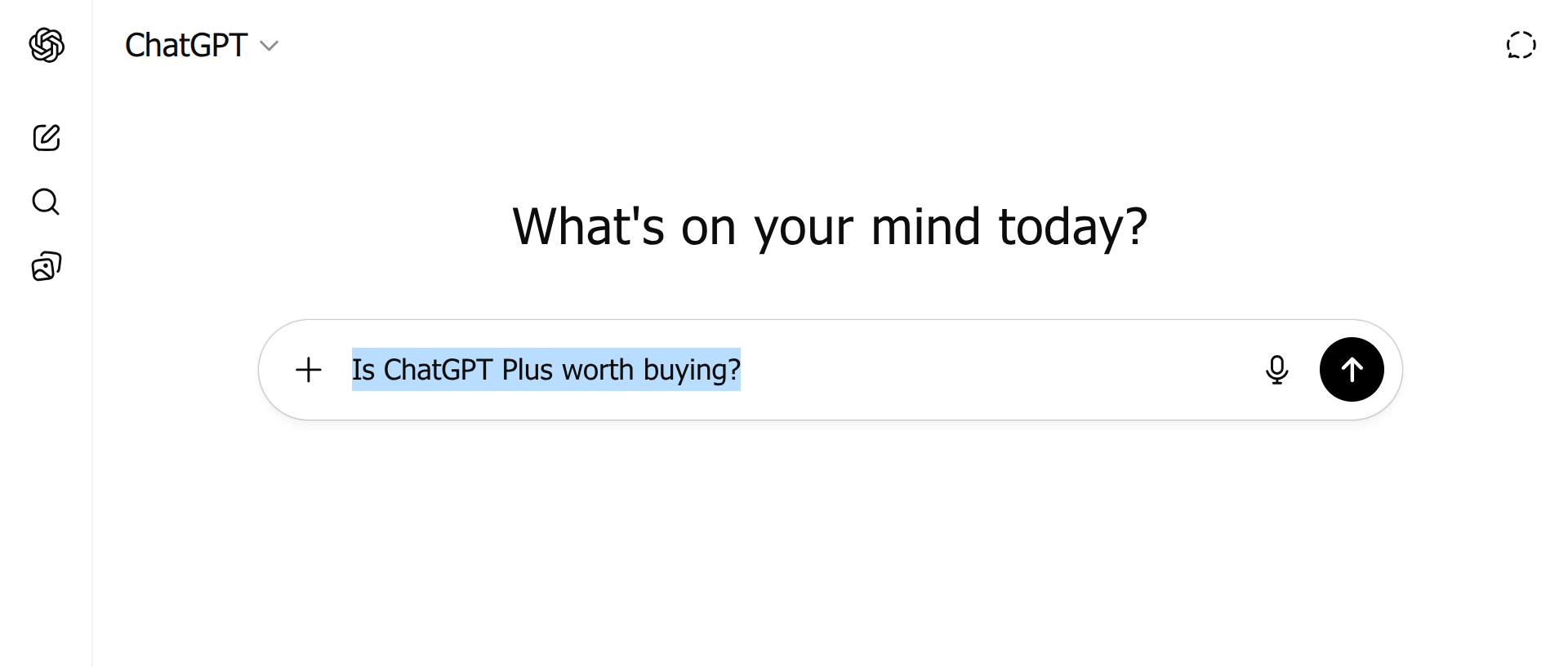 Screenshot showing ChatGPT interface