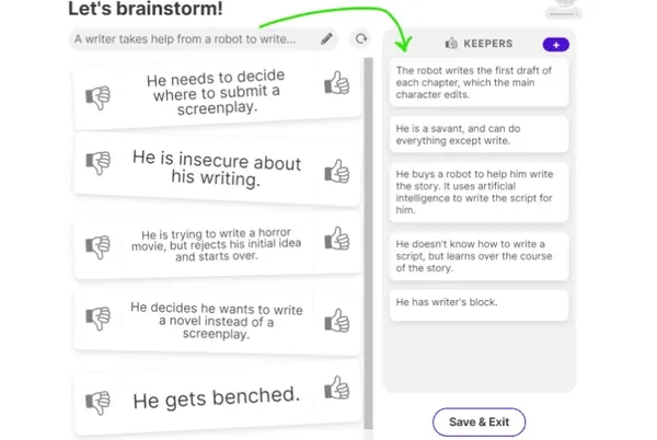 Sudowrites' brainstorm character gave me dozens of helpful ideas.