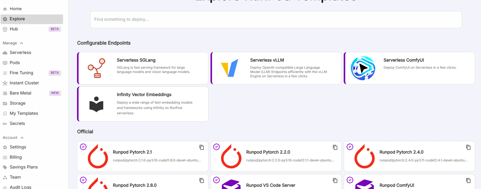 runpod ui
