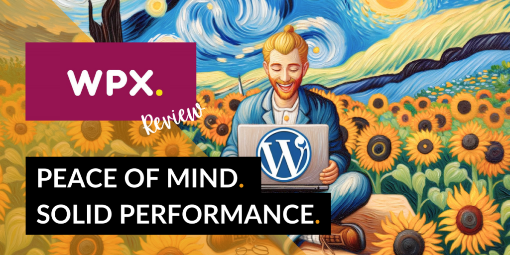 WPX Hosting review thumbnail generated in ChatGPT and later edited in Canva