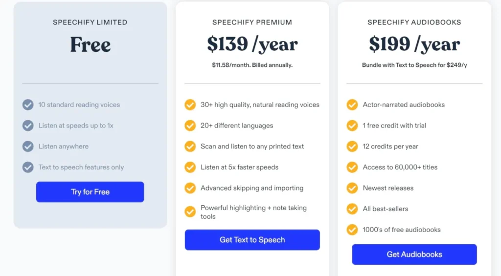 Speechify-pricing