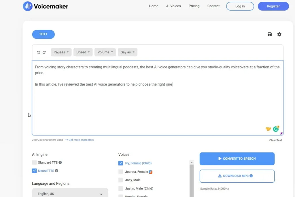 Expressive runtime TTS AI voice generator